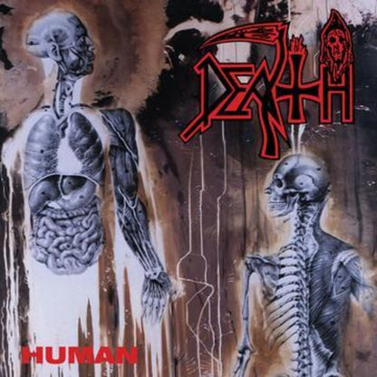 Death - Human (Bone White, Blue Jay and Gold Tri Color Merge with Splatter LP Vinyl) UPC: 781676520213