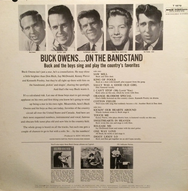 Buck Owens : On The Bandstand (LP,Album,Mono)