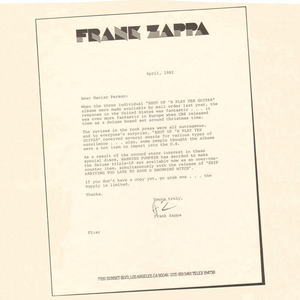 Frank Zappa : Ship Arriving Too Late To Save A Drowning Witch (LP,Album,Stereo)