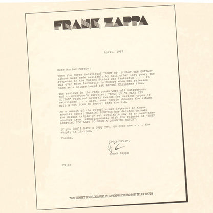 Frank Zappa : Ship Arriving Too Late To Save A Drowning Witch (LP,Album,Stereo)