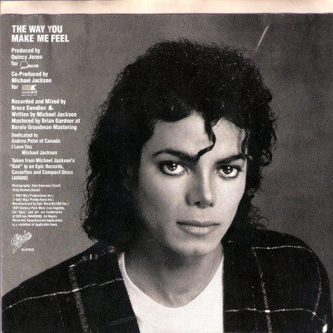 Michael Jackson : The Way You Make Me Feel (7",45 RPM,Single,Styrene)