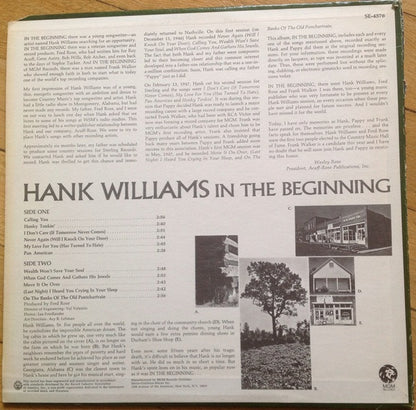 Hank Williams : In The Beginning (LP,Compilation,Stereo)