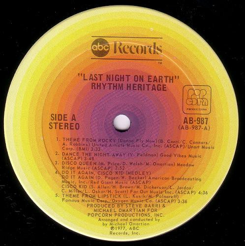 Rhythm Heritage : Last Night On Earth (LP,Album)