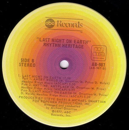 Rhythm Heritage : Last Night On Earth (LP,Album)