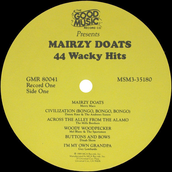 Various : Mairzy Doats 44 Wacky Hits (LP,Compilation)