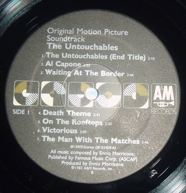 Ennio Morricone : The Untouchables (Original Motion Picture Soundtrack) (LP,Album,Stereo)