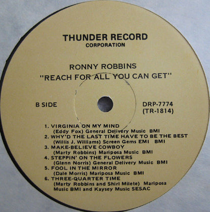 Ronny Robbins : Reach For All You Can Get (LP,Album,Stereo)