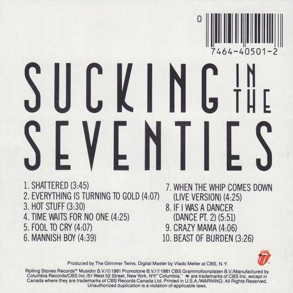 Rolling Stones, The : Sucking In The Seventies (Compilation,Reissue)