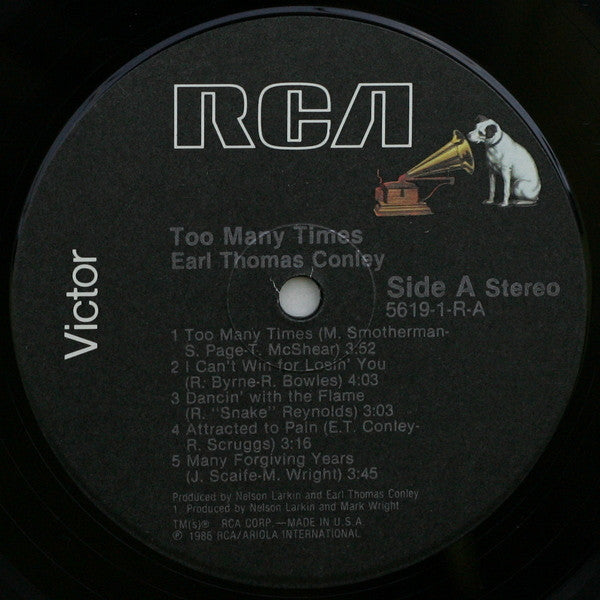Earl Thomas Conley : Etc. Too Many Times (LP,Album)