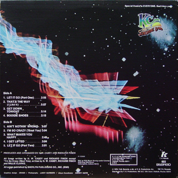 KC & The Sunshine Band : KC And The Sunshine Band (LP,Album,Club Edition)