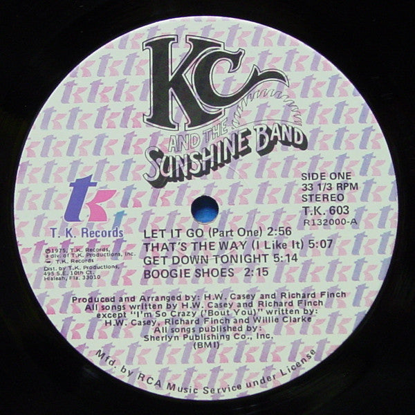 KC & The Sunshine Band : KC And The Sunshine Band (LP,Album,Club Edition)