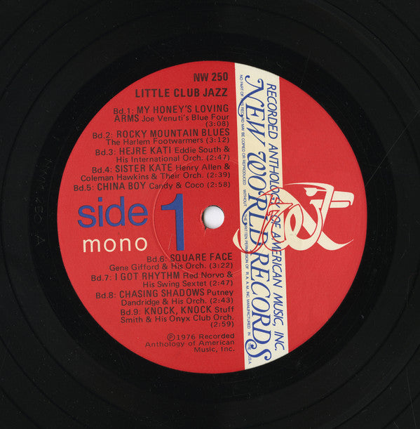 Various : Little Club Jazz - Small Groups In The 30's (LP,Compilation)