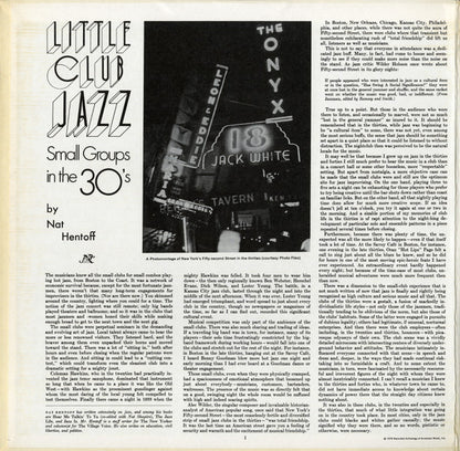 Various : Little Club Jazz - Small Groups In The 30's (LP,Compilation)