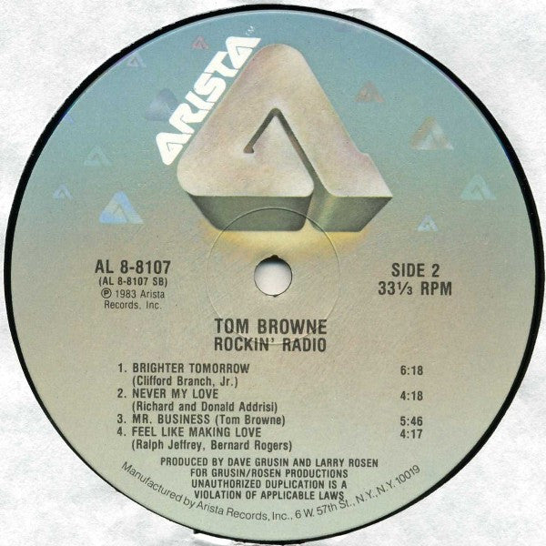 Tom Browne : Rockin' Radio (LP,Album)