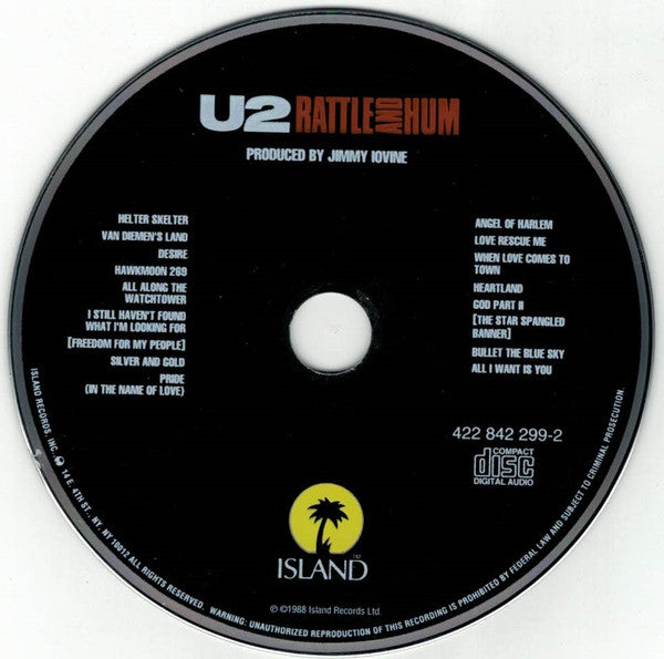 U2 : Rattle And Hum (Album,Reissue,Repress)