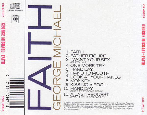 George Michael : Faith (Album,Reissue)
