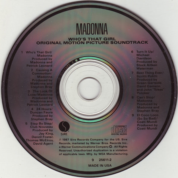 Madonna : Who's That Girl (Original Motion Picture Soundtrack) (Album)