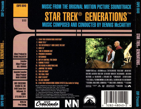 Dennis McCarthy : Star Trek Generations - Original Motion Picture Soundtrack (Album)