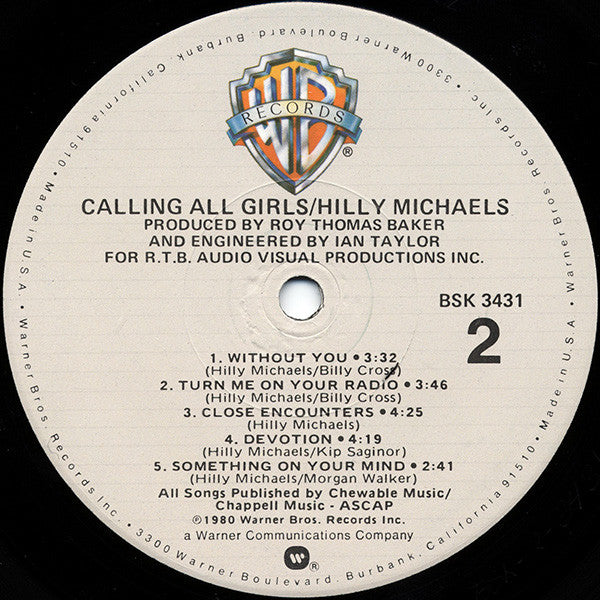 Hilly Michaels : Calling All Girls (LP,Album)