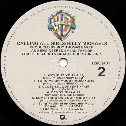 Hilly Michaels : Calling All Girls (LP,Album)