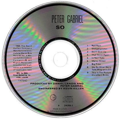 Peter Gabriel : So (Album,Club Edition,Reissue)