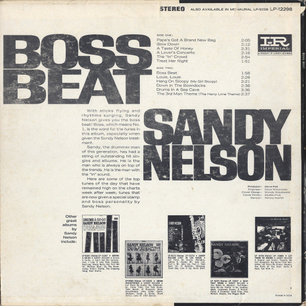 Sandy Nelson : Boss Beat (LP,Album,Stereo)
