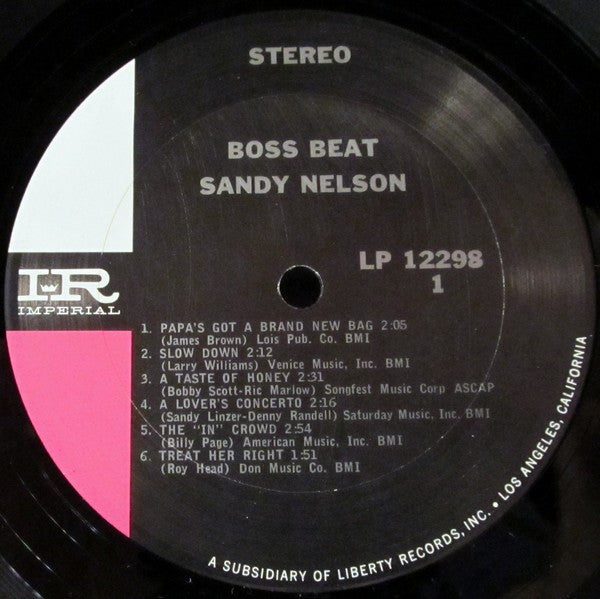 Sandy Nelson : Boss Beat (LP,Album,Stereo)