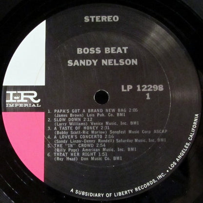 Sandy Nelson : Boss Beat (LP,Album,Stereo)