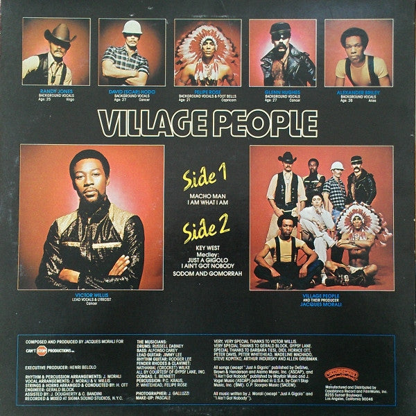 Village People : Macho Man (LP,Album,Stereo)