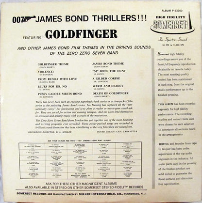 Zero Zero Seven Band, The : James Bond Thrillers!! (LP,Album,Mono)