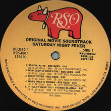 Various : Saturday Night Fever (The Original Movie Sound Track) (LP,Album,Compilation,Repress)