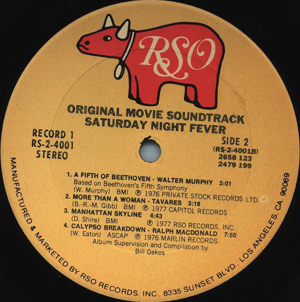 Various : Saturday Night Fever (The Original Movie Sound Track) (LP,Album,Compilation,Repress)