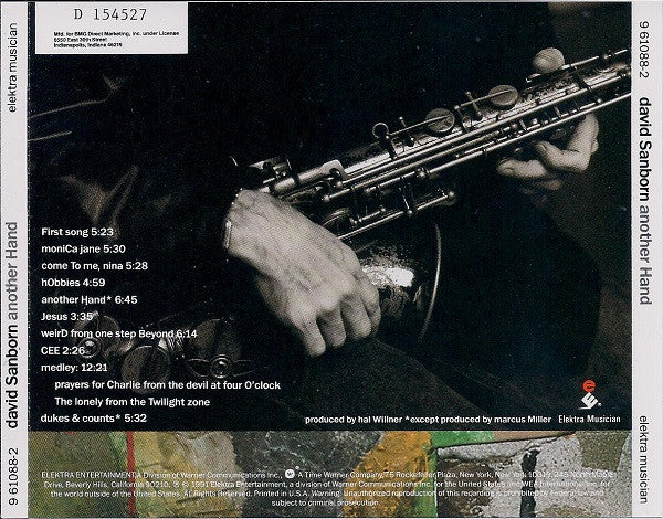 David Sanborn : Another Hand (Album,Club Edition)