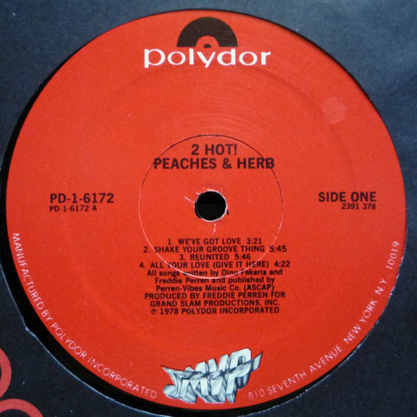 Peaches & Herb : 2 Hot! (LP,Album)