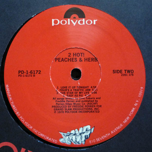 Peaches & Herb : 2 Hot! (LP,Album)
