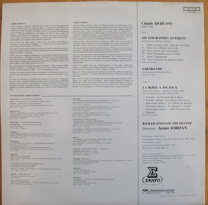 Claude Debussy - Basler Sinfonie-Orchester, Armin Jordan : La Boǐte À Joujoux - 6 Épigraphes Antiques - Sarabande (LP,Album)