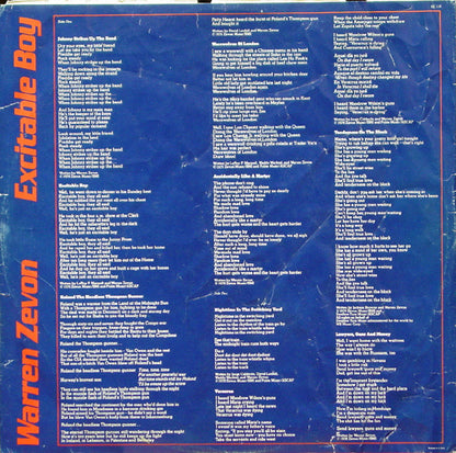 Warren Zevon : Excitable Boy (LP,Album,Stereo)