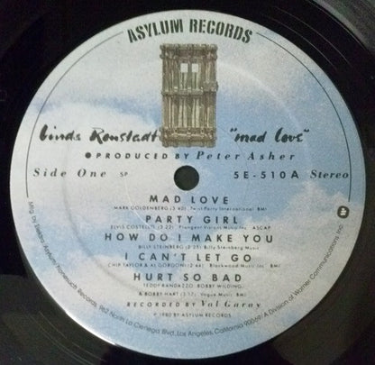 Linda Ronstadt : Mad Love (LP,Album,Stereo)