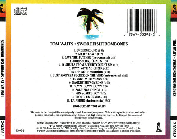 Tom Waits : Swordfishtrombones (Album,Reissue)