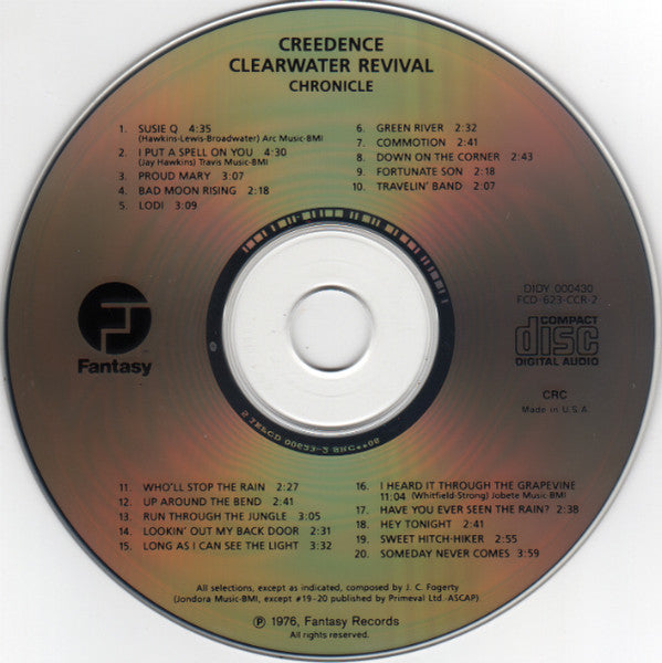 Creedence Clearwater Revival Featuring John Fogerty : Chronicle (The 20 Greatest Hits) (Compilation,Club Edition)