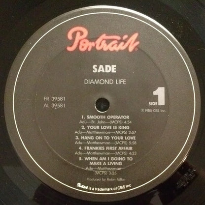 Sade : Diamond Life (LP,Album,Repress)
