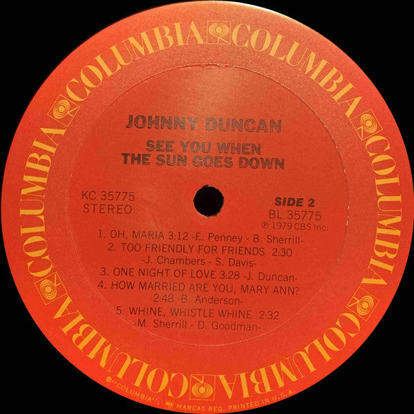 Johnny Duncan (3) : See You When The Sun Goes Down (LP,Album)