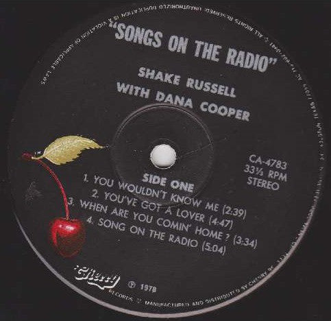 Shake Russell With Dana Cooper : Songs On The Radio (LP,Album,Stereo)