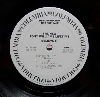 New Tony Williams Lifetime, The : Believe It (LP,Album,Promo)