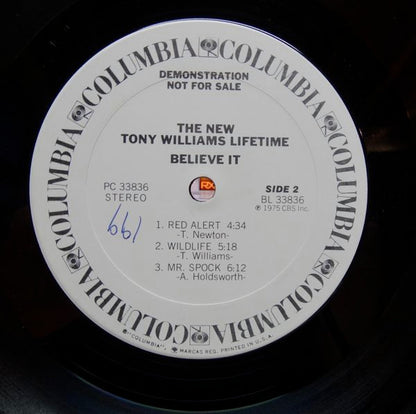 New Tony Williams Lifetime, The : Believe It (LP,Album,Promo)