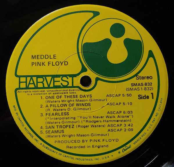 Pink Floyd : Meddle (LP,Album,Reissue,Stereo)