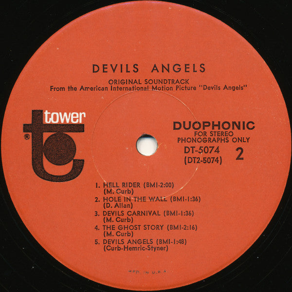 Jerry And The Portraits / Davie Allan & The Arrows : Original Motion Picture Sound Track Recording From Roger Corman's "Devil's Angels" (LP,Album,Stereo)