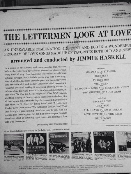 Lettermen, The : Look At Love (LP,Album,Mono)