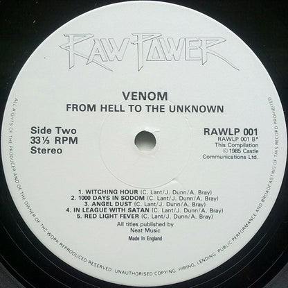 Venom (8) : From Hell To The Unknown... (LP,Compilation,Stereo)