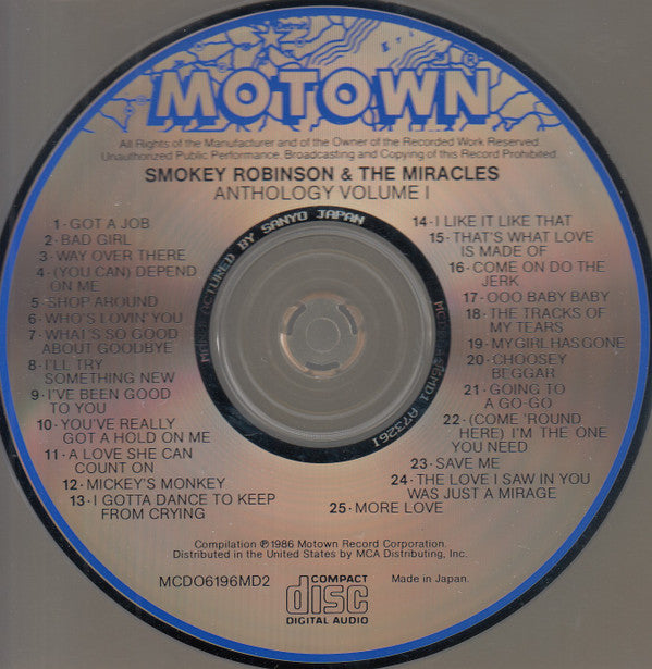 Miracles, The : Anthology (Compilation,Reissue)